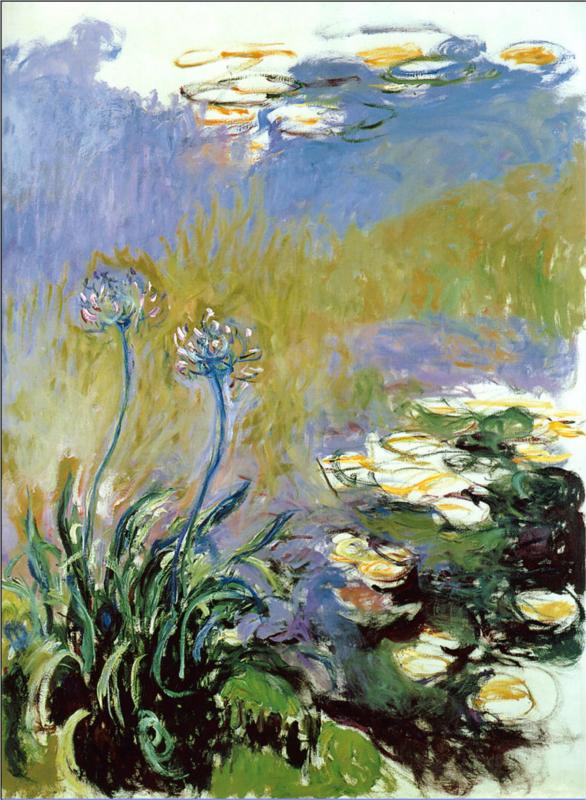 Agapanthus - 1914-1917 - Claude Monet Paintings